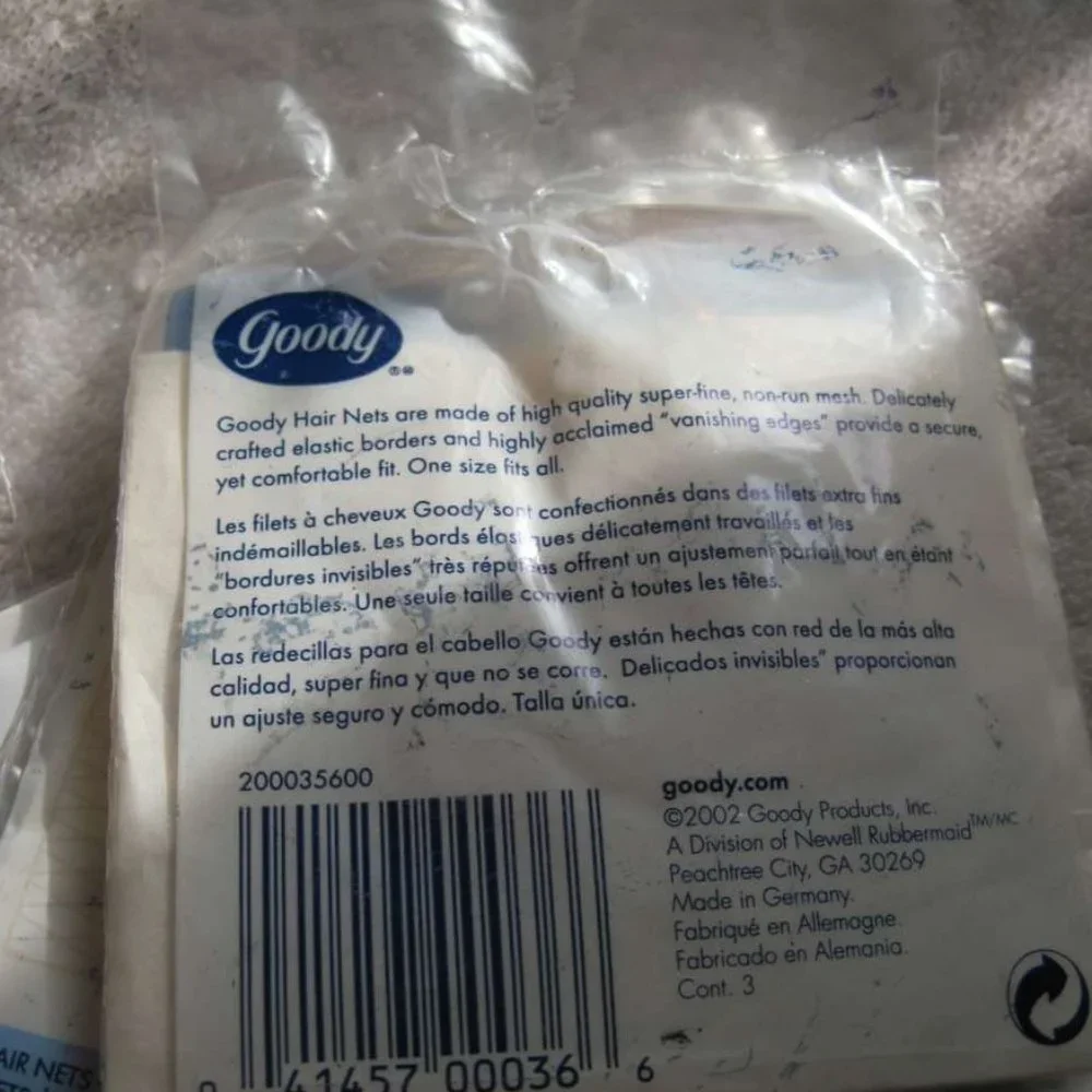 Goody Mesh Hair Nets Elastic Border Edge Comfortable Hold Protect Neat Invisible